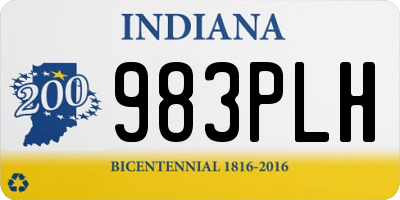 IN license plate 983PLH