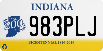 IN license plate 983PLJ