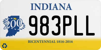 IN license plate 983PLL