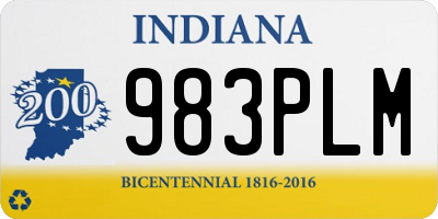 IN license plate 983PLM