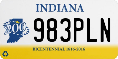 IN license plate 983PLN