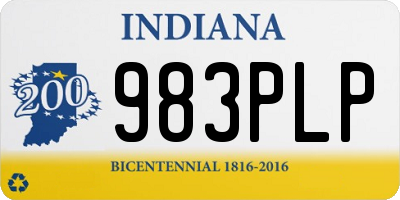 IN license plate 983PLP