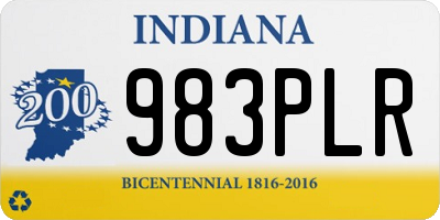 IN license plate 983PLR