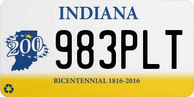 IN license plate 983PLT