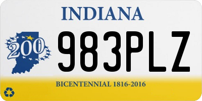 IN license plate 983PLZ