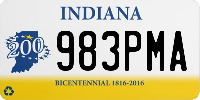 IN license plate 983PMA