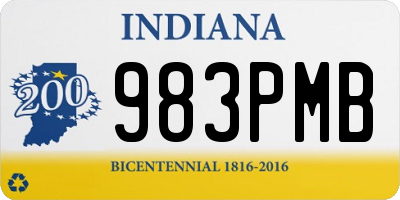 IN license plate 983PMB