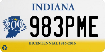 IN license plate 983PME