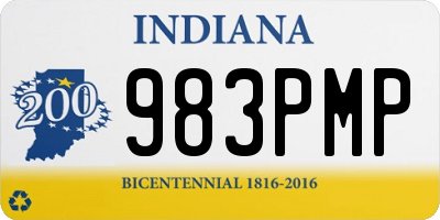 IN license plate 983PMP