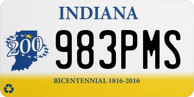 IN license plate 983PMS