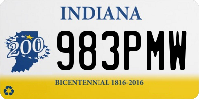 IN license plate 983PMW