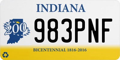 IN license plate 983PNF