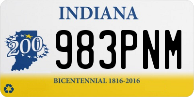 IN license plate 983PNM