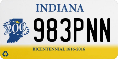 IN license plate 983PNN