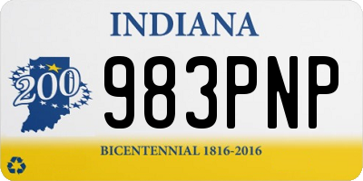 IN license plate 983PNP