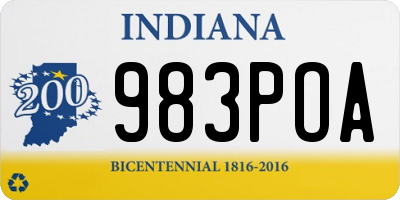 IN license plate 983POA