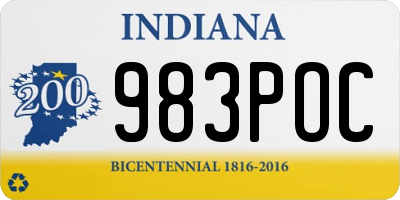 IN license plate 983POC