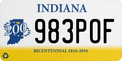 IN license plate 983POF