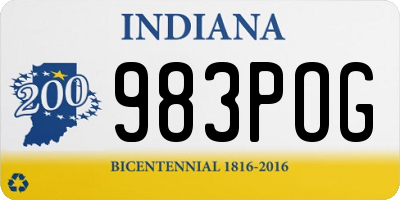 IN license plate 983POG