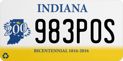 IN license plate 983POS