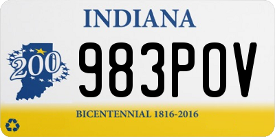 IN license plate 983POV