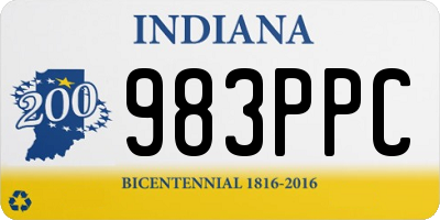 IN license plate 983PPC