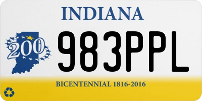 IN license plate 983PPL