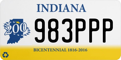 IN license plate 983PPP