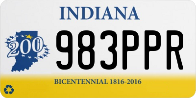 IN license plate 983PPR