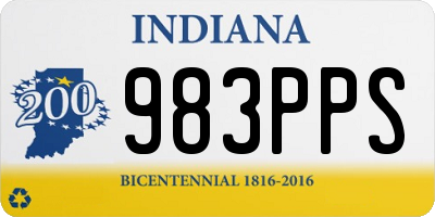 IN license plate 983PPS