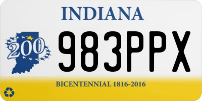 IN license plate 983PPX