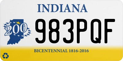 IN license plate 983PQF