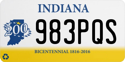 IN license plate 983PQS