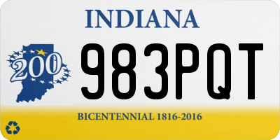 IN license plate 983PQT