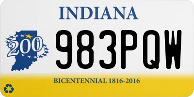 IN license plate 983PQW