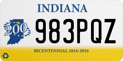 IN license plate 983PQZ