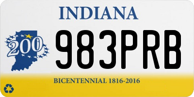 IN license plate 983PRB