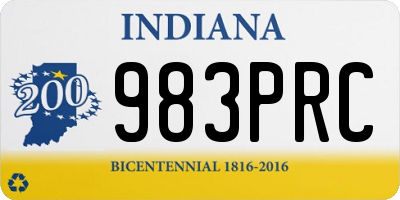 IN license plate 983PRC