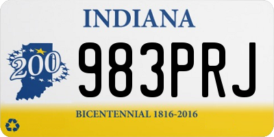 IN license plate 983PRJ