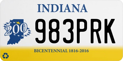 IN license plate 983PRK