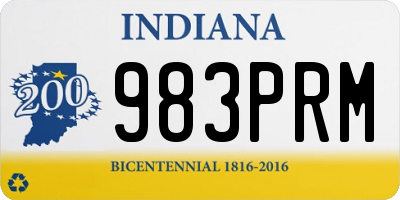 IN license plate 983PRM