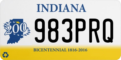 IN license plate 983PRQ