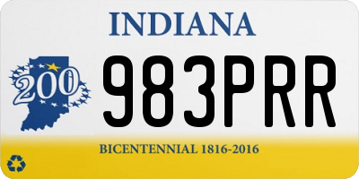 IN license plate 983PRR