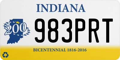 IN license plate 983PRT