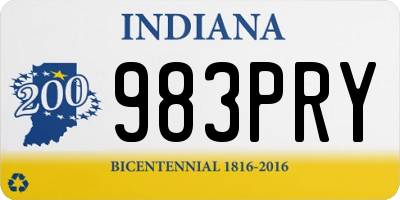 IN license plate 983PRY