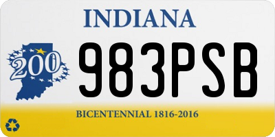 IN license plate 983PSB