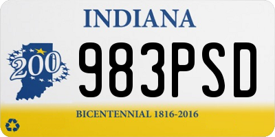 IN license plate 983PSD