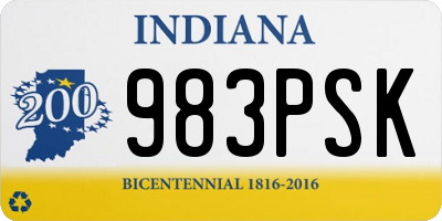 IN license plate 983PSK