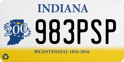 IN license plate 983PSP