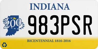 IN license plate 983PSR